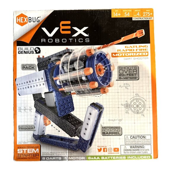 Hexbug VEX Robotics Gatling Rapid Fire Motorized Dart Shooter STEM Build 14+ NEW - Picture 1 of 6